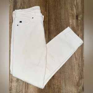 AG - The Prima Roll-Up Cigarette Roll-Up White Jeans - Size: 25R